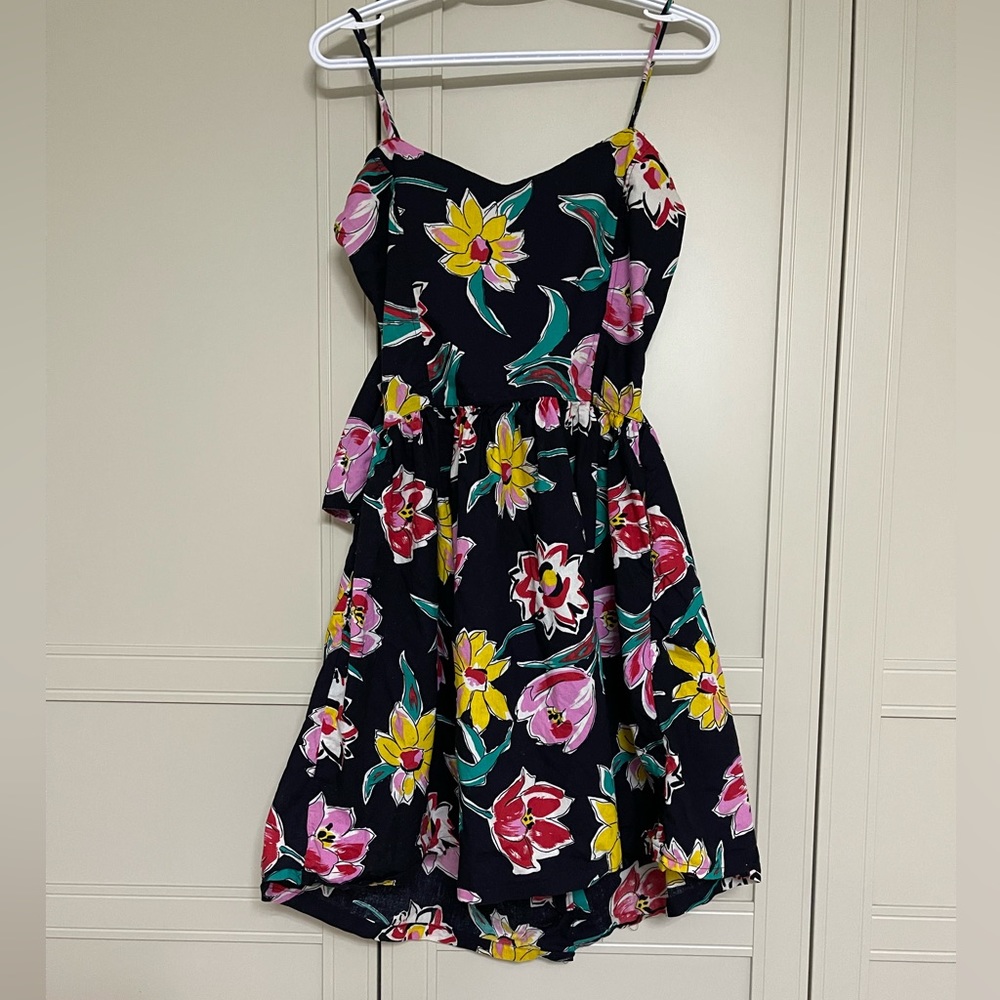 Vintage Floral Spaghetti Strap Dress